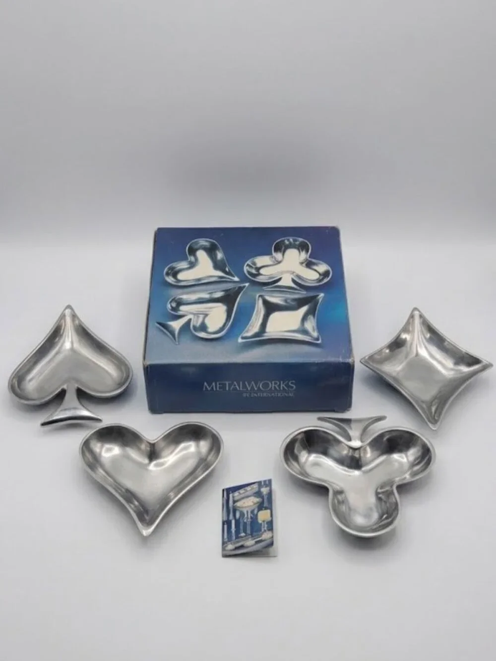 Metalworks International Casino Collection Playing Cards 4-Piece Appetizer Bowls
